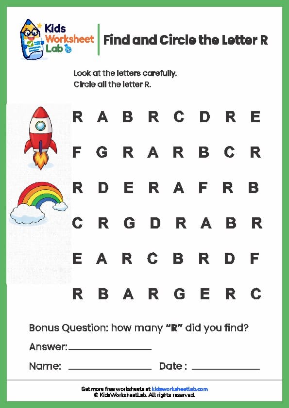 find the letters r