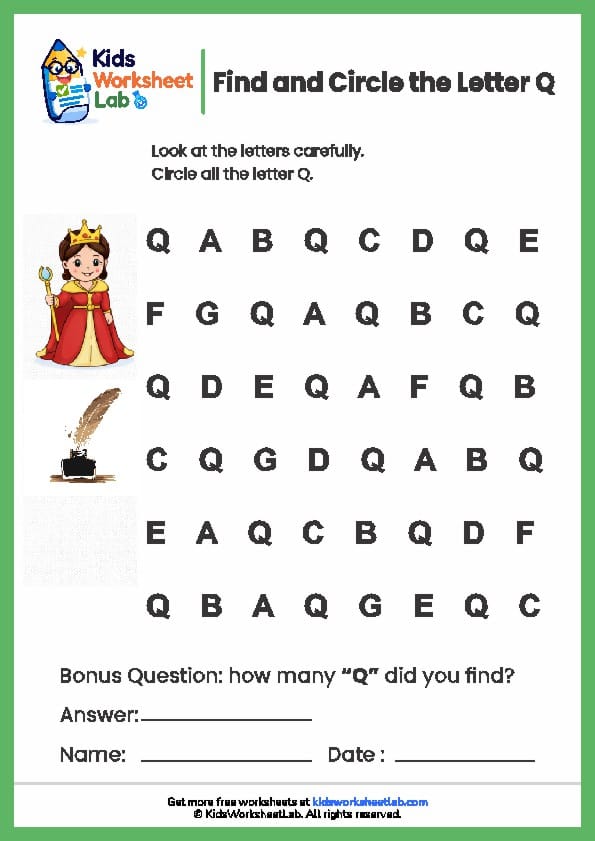 find the letters q