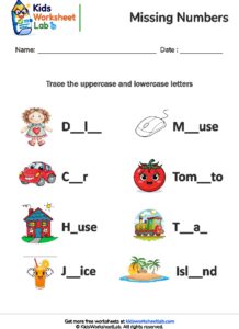 Missing Letters Worksheet_4