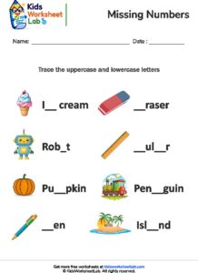 Missing Letters Worksheet_5