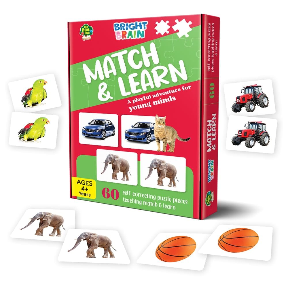 Bright Brain Match and Learn 60 Piece Jigsaw Puzzle for Preschoolers