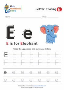 Tracing the Letter E