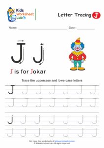 Tracing the Letter J