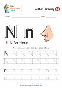 Tracing the Letter N