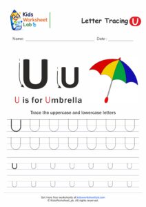 Tracing the Letter U