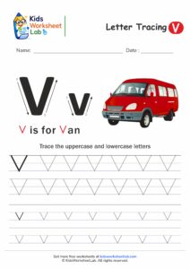 Tracing the Letter V