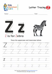 Tracing the Letter Z