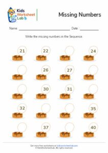 Cake-Missing Numbers_21 to 40