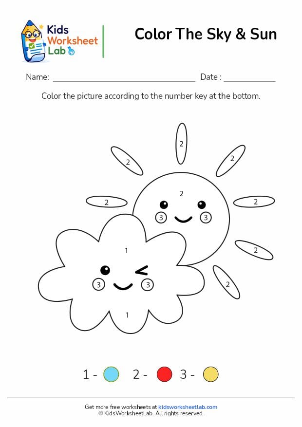 color the sky & sun