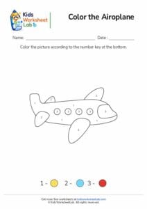 Color the Airoplane Worksheet