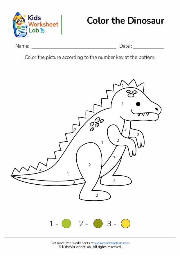 color the dinosaur