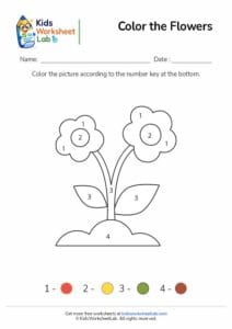 Color the Flower Worksheet