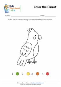 Color the Parrot Worksheet
