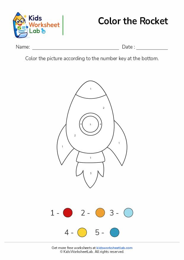color the rocket