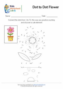 Flower Dot To Dot Worksheet