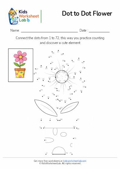 flower dot to dot worksheet