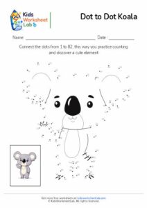 Koala_Dot To Dot Worksheet