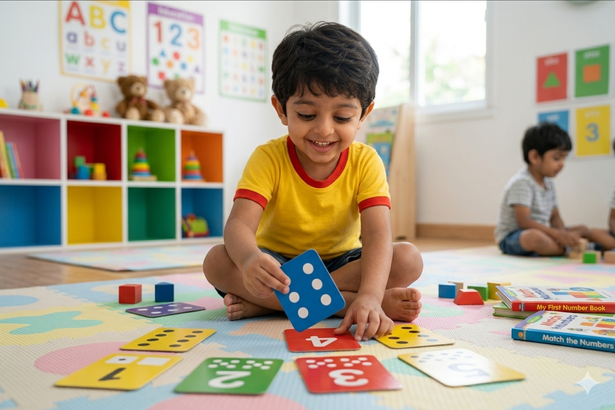 Number Matching Card Game for kindergarten kids