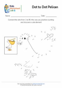 Pelican Dot To Dot Worksheet