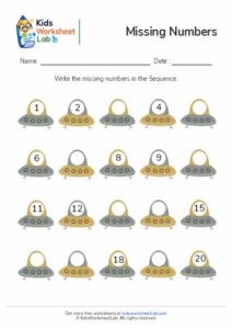 Numbers Missing Numbers