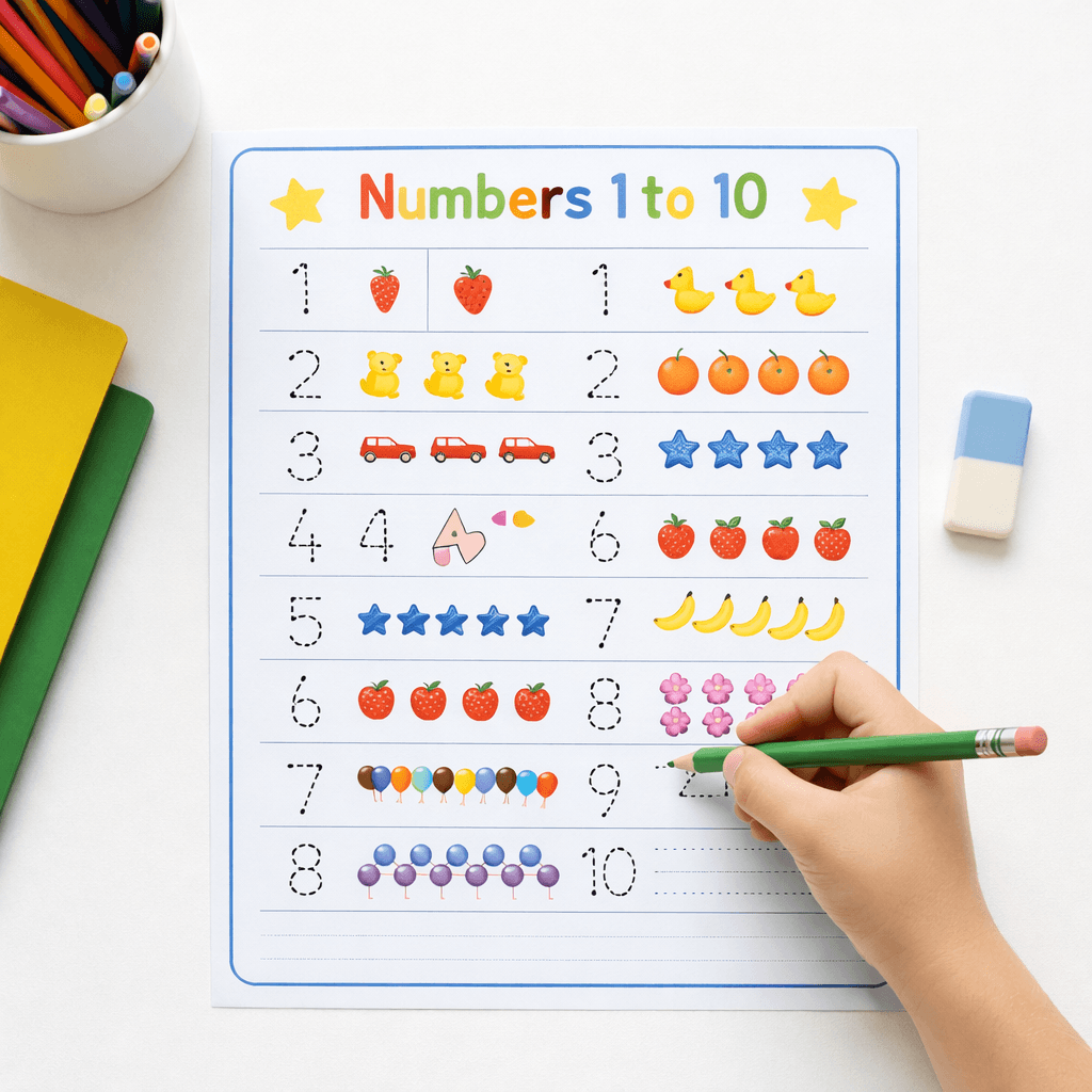 Numbers Counting Worksheet
