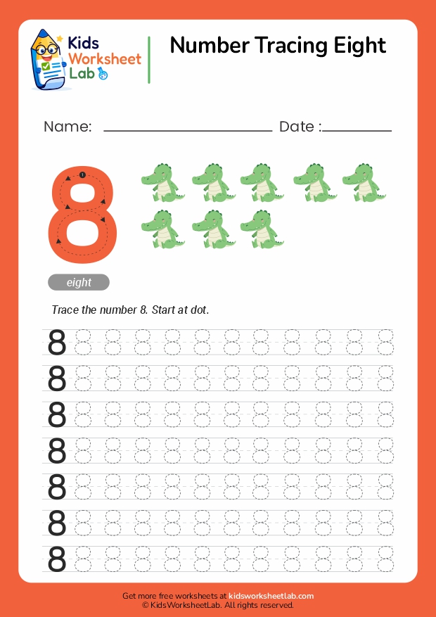 practice the number eight