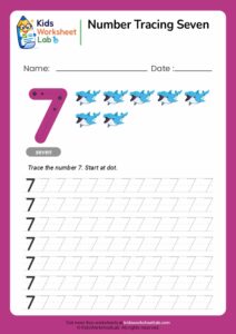 Number Tracing Seven