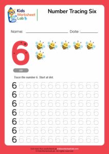 Number Tracing Six