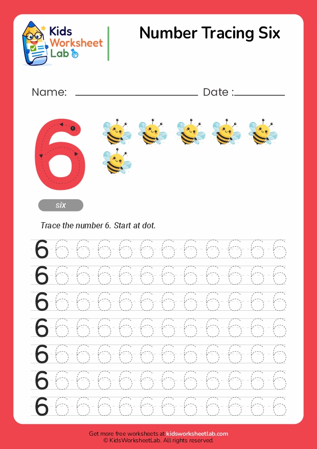 practice the number six