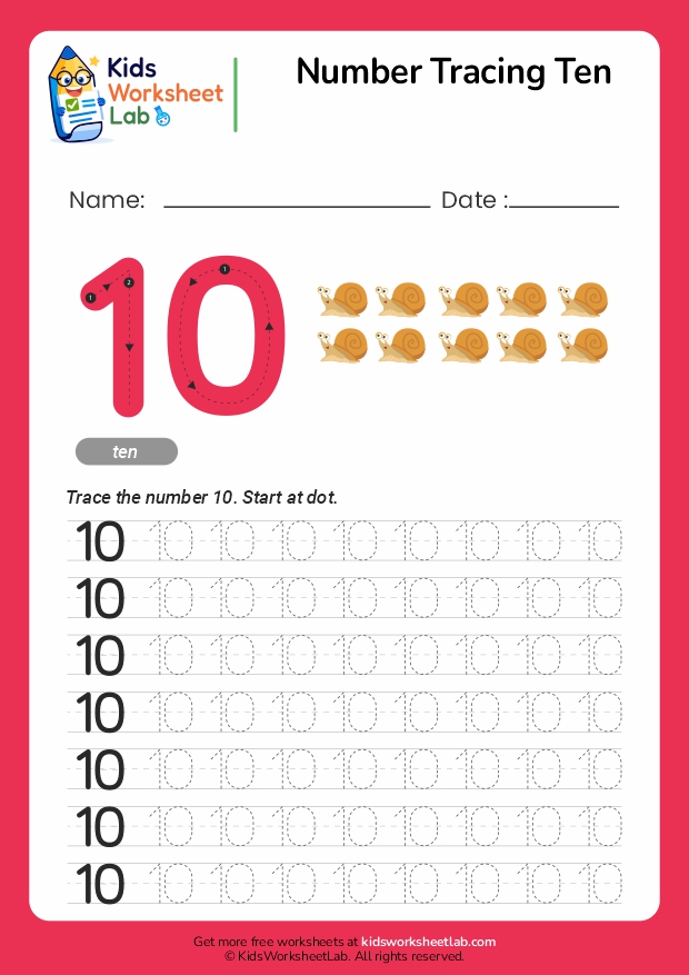 practice the number ten