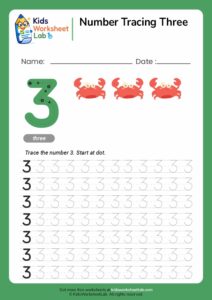 Number Tracing Three