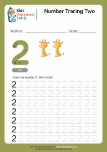 Number Tracing Two