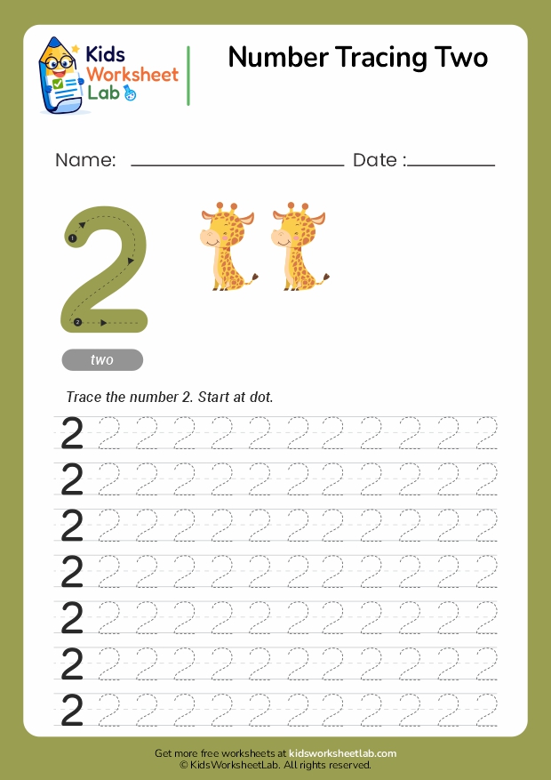 practice the number two