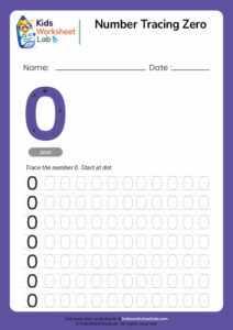 Number Tracing Zero