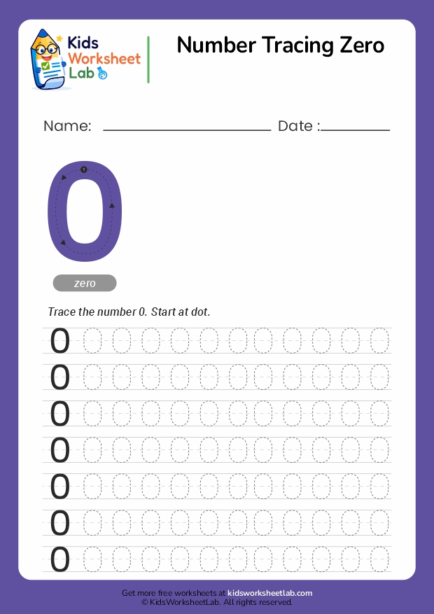 practice the number zero