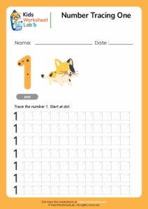 Number Tracing One