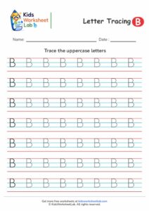 Tracing the Letter B — 4 Line