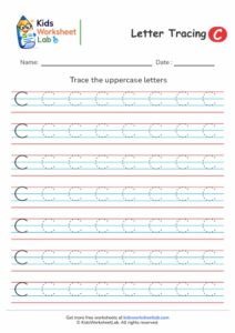 Tracing the Letter C — 4 Line