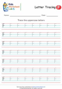 Tracing the Letter F — 4 Line