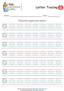 Tracing the Letter G — 4 Line