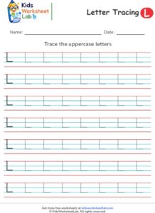 Tracing the Letter L — 4 Line