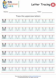 Tracing the Letter M— 4 Line