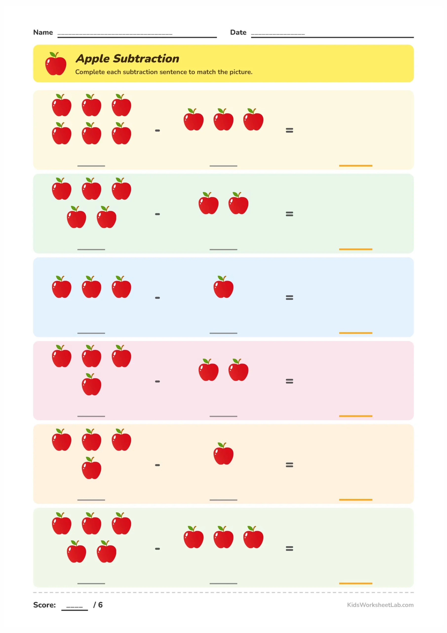 Apple subtraction