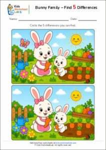Bunny Garden – Find 5 Differences