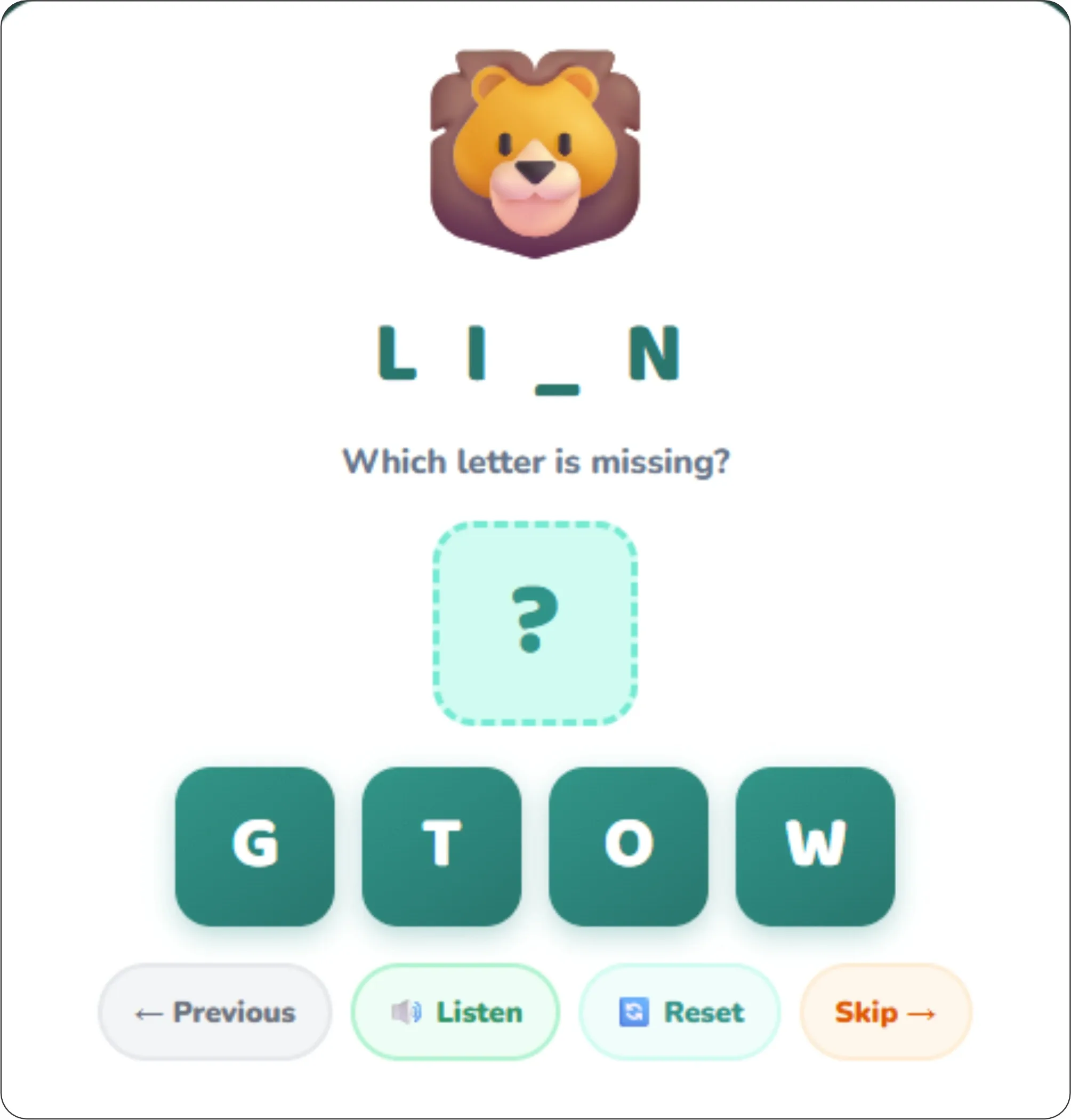 Missing Letter