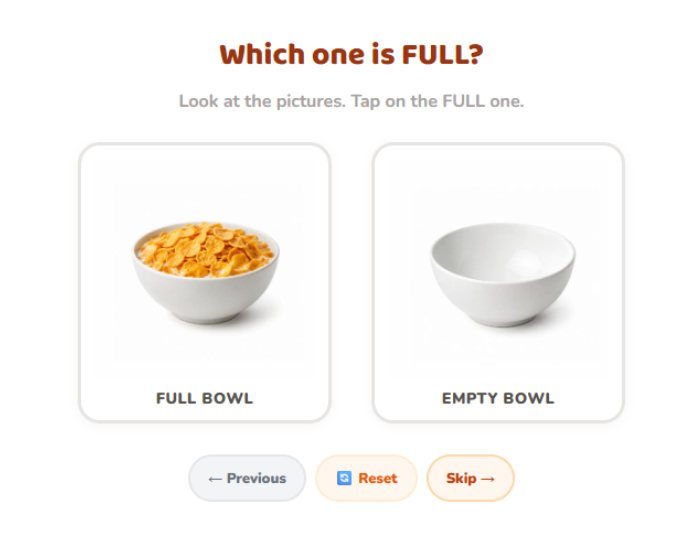 Full and Empty – Opposites