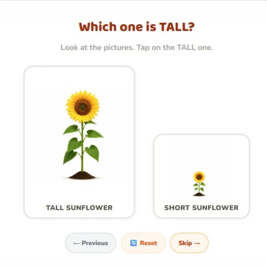 Tall and Short – Opposites