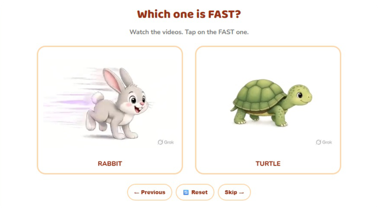 Slow and Fast  – Opposites